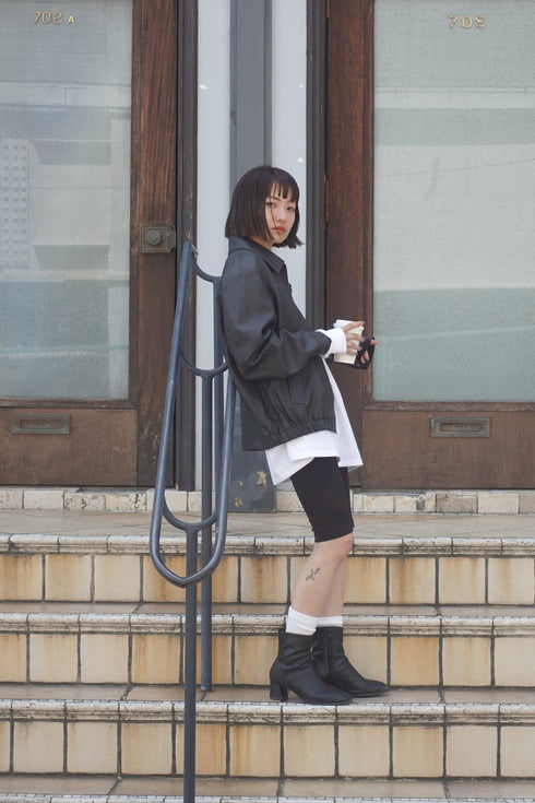 Vintageレザーブルゾン